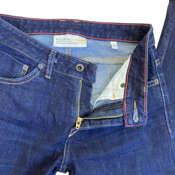 Raleigh Denim Sz 25 Handcrafted DARE White Cone Raw Selvedge Straight Leg Jeans - Picture 8 of 16